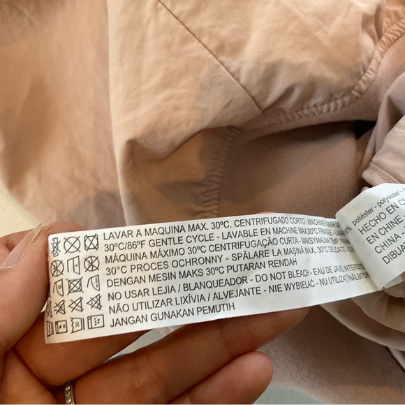 Zara Blush Pink Stretch Bomber Women’s XS Lightweight Pockets - Picture 8 of 10